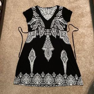 Dots cap sleeve dress